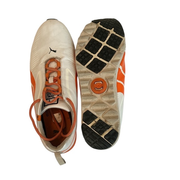 Men’s White/Orange Puma faas Golf shoes size US 11. - Picture 4 of 7